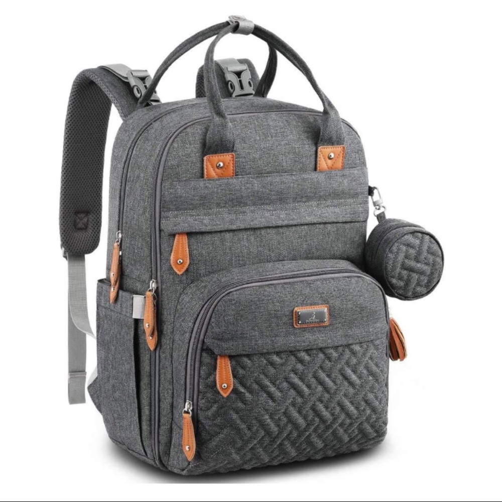 NWOT Grey Diaper Backpack